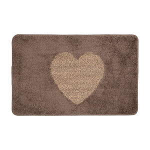 Covoras baie textil maro 78x48x1 cm
