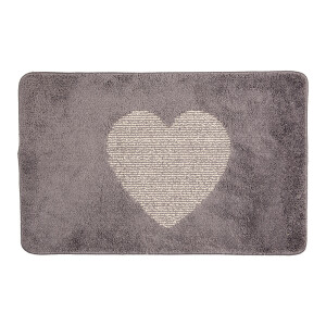 Covoras baie textil gri bej 78x48x1 cm