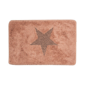 Covoras baie textil maro roz 58x38x1 cm