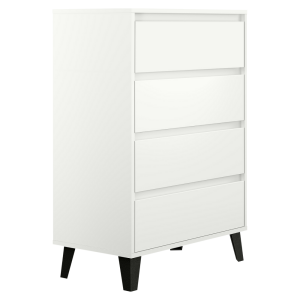 Comoda DTD alb negru Bogan 70x38,8x99,4 cm