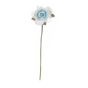 Set 144 mini Trandafiri alb albastru 1.6x18 cm