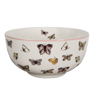 Set 3 boluri portelan multicolor Fluturasi 14x7 cm, 500 ml