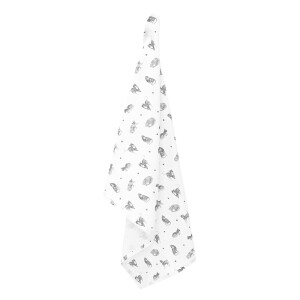 Prosop bucatarie bumbac alb gri 50x70 cm