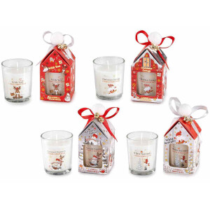 Set 4 lumanari Craciun  parfumate 5.5x5.5x12 cm