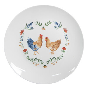 Set 6 farfurii ceramica Cocos si Gaina 20x2 cm