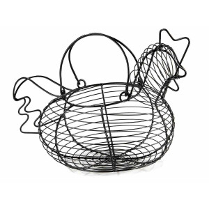 Cos Gaina metal negru 28x19x19 cm