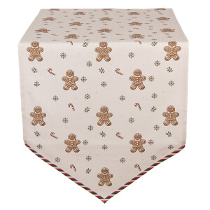 Traversa masa Turta Dulce Craciun bumbac multicolor 50x160 cm