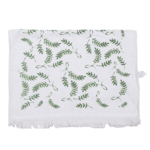 Prosop de maini si fata bumbac alb verde 40x66 cm