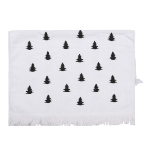 Prosop de maini si fata bumbac alb negru Braduti 40x66 cm