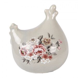 Figurina Gaina ceramica multicolora 12x11x13 cm