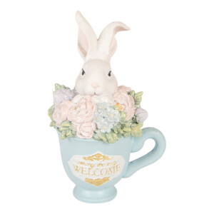Decoratiune Paste Iepuras polirasina multicolora 11x9x16 cm