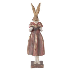 Figurina Iepuras Paste Girl polirasina multicolora 13x12x47 cm