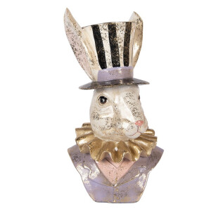 Figurina Iepuras Paste polirasina multicolora 14x12x27 cm