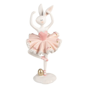 Figurina Iepuras Paste Balerina polirasina multicolora 16x16x35 cm