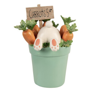 Decoratiune Paste Iepuras polirasina multicolora 21x20x28 cm