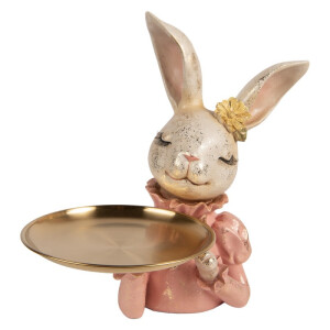 Figurina Iepuras Paste polirasina multicolora 27x24x30 cm