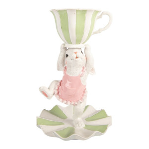 Figurina Iepuras Paste polirasina multicolora Ø 15x24 cm