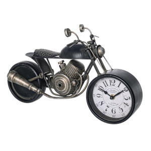 Ceas masa motocicleta metal negru Charles 39.5 cm x 14.54 cm x 23.5 h