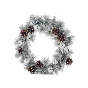 Coronita Craciun suspendabila brad artificial conuri clopotei 35 cm