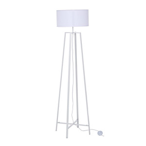 Lampadar fier cu abajur alb Mathis Ø 40 cm x 156 h
