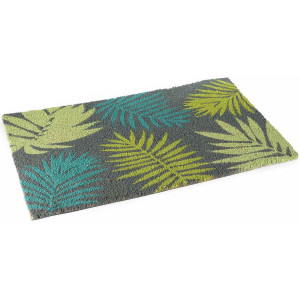 Covoras intrare casa antiderapant fibre cocos Leaf 60 cm x 40 cm