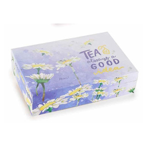 Cutie ceai lemn 6 compartimente Tea Time 24 cm x 16 cm x 6 h
