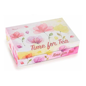 Cutie ceai lemn 6 compartimente Time for Tea 24 cm x 16 cm x 6 h