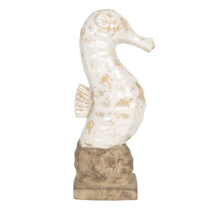 Figurina din ceramica alb antichizat Calut de Mare 16 cm x 9 cm x 35 h