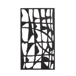 Decoratiune din metal negru pentru perete Zaira 60 cm x 2 cm x 110 h