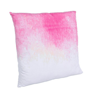 Perna decorativa din textil alb roz 4545 cm 