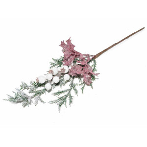 Crenguta artificiala cu floare roz 36 cm
