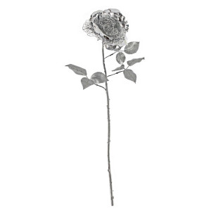 Trandafir artificial argintiu 67 cm