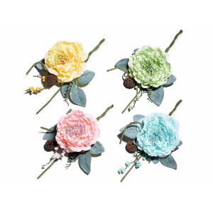 Set 4 flori artificiale Anemona 27 cm