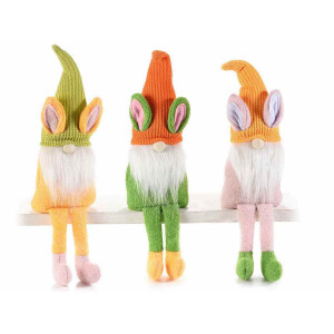 Set 3 figurine Gnomi din textil 9x3x26 cm