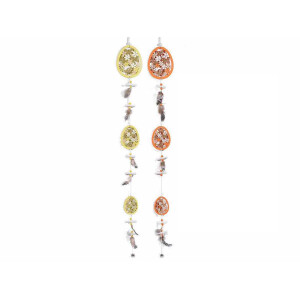 Set 2 decoratiuni suspendabile Paste din lemn 79 cm