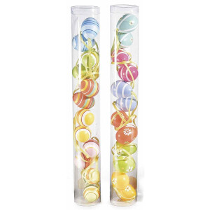 Set 24 oua decorative din plastic multicolor 21B 3x4 cm