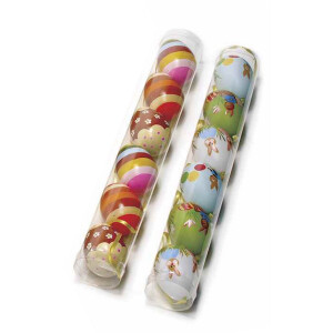 Set 12 oua decorative din plastic multicolor 22E 5x6 cm