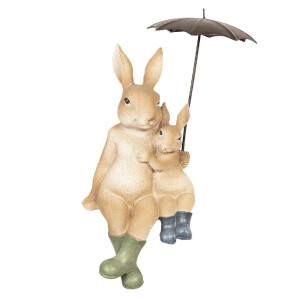 Figurine Iepurasi Paste cu umbrela din polirasina 10x9x19 cm
