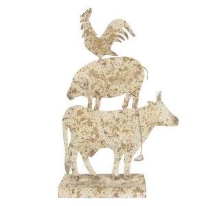 Figurina animale din polirasina crem vintage 35x10x55 cm