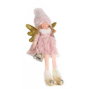 Figurina Inger Girl din portelan si picioare flexibile textil 20x9x31 cm