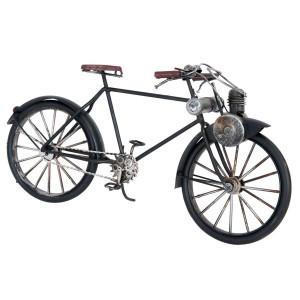 Macheta Bicicleta Retro din metal negru 31 cm x 9 cm x 15 h