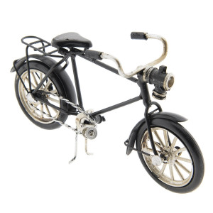 Macheta Bicicleta Retro din metal negru 16 cm x 5 cm x 9 h