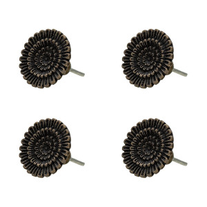 Set 4 butoni mobilier din fier maro negru 5x3 cm