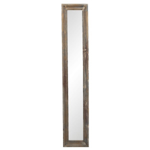 Oglinda de perete cu rama din lemn maro antichizat 23 cm x 4 cm x 128 h