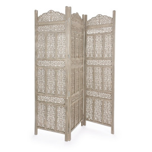 Paravan decorativ lemn gri antichizat Kartik 150 cm x 2.1 cm x 180 h