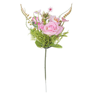 Crenguta trandafir artificial roz  28 cm 