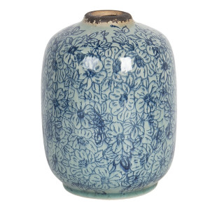 Vaza pentru flori ceramica albastra Ø 10 x 15 h
