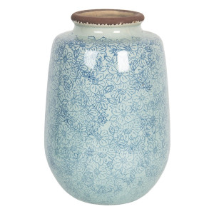 Vaza pentru flori ceramica albastra Ø 17 x 26 h