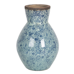 Vaza pentru flori ceramica albastra Ø 16 x 24 h