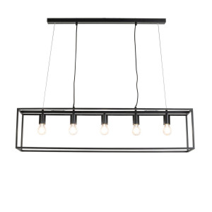 Lustra din fier negru Belville, 60W, 110 cm x 20 cm x 25 h